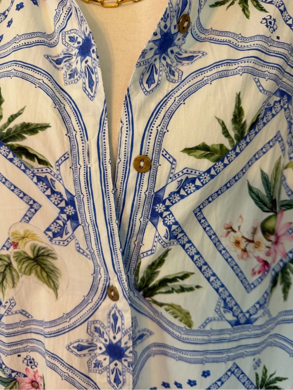 NWT Maeve for Anthropologie Floral Blue and White Midi Dress Small
